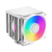 Кулер для процессора/ CPU Cooler PCCooler RT620Pro TC ARGB WH (265W, 4-pin PWM, 157.5mm, Al/Cu, 6x6mm, 2x120mm, 73.32CFM, 34.9dBA, 2200RPM, S: 1851/1700/1200/115X, AM5/AM4, white)