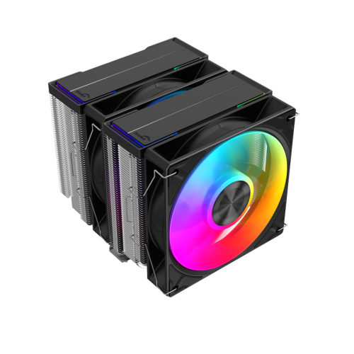Кулер для процессора/ CPU Cooler SAMA A60L (265W, 4-pin PWM, 156.5mm, 6x6mm, ARGB, 2x120mm, 78CFM, 29dBA, 2200RPM, S: 1851/1700/1200/115X, AM5/AM4, silver)