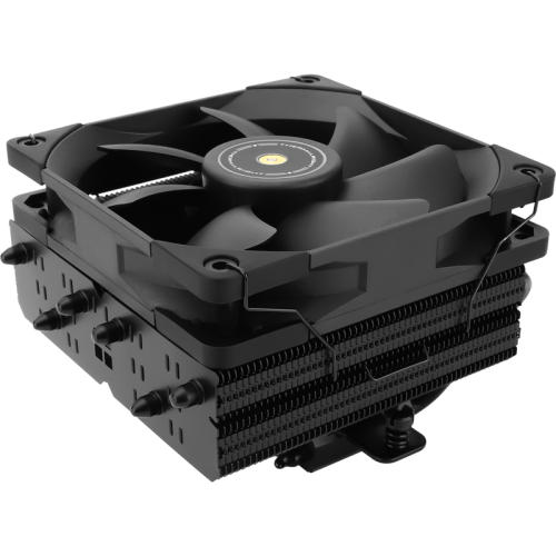 Кулер для процессора/ CPU Cooler Thermalright SI-100 Black (4-pin PWM, 74.8mm, Ni/Cu, 6x6mm, 1x120mm, 72.37CFM, 27.7dBA, 2000RPM, S: 1851/1700/1200/20XX/115X, AM5/AM4, black)