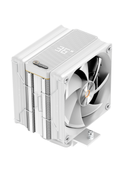 Кулер для процессора/ CPU Cooler Ocypus Iota A40 WH Dual Fan (220W, 4-pin PWM, LED temp., 156.7mm, Al/Cu, 4x6mm, 2x120mm, 77CFM, 29dBA, 2000RPM, S: 1851/1700/1200/115X, AM5/AM4, white)