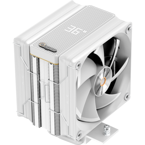 Кулер для процессора/ CPU Cooler Ocypus Iota A40 WH Dual Fan (220W, 4-pin PWM, LED temp., 156.7mm, Al/Cu, 4x6mm, 2x120mm, 77CFM, 29dBA, 2000RPM, S: 1851/1700/1200/115X, AM5/AM4, white)