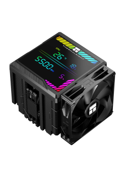 Кулер для процессора/ CPU Cooler Thermalright Peerless Assassin 140 Digital Black (4-pin PWM, 165mm, Ni/Cu, 6x6mm, 1x120mm + 1x140mm, 82.CFM, 29.6dBA, 1850RPM, S: 1200, 1700, 1851, 115X, 2011, 2066, AM4, AM5, black)
