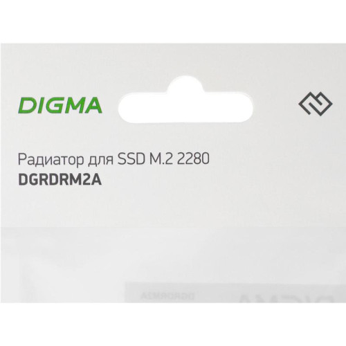 Радиатор для SSD Digma DGRDRM2A черный металл Ret