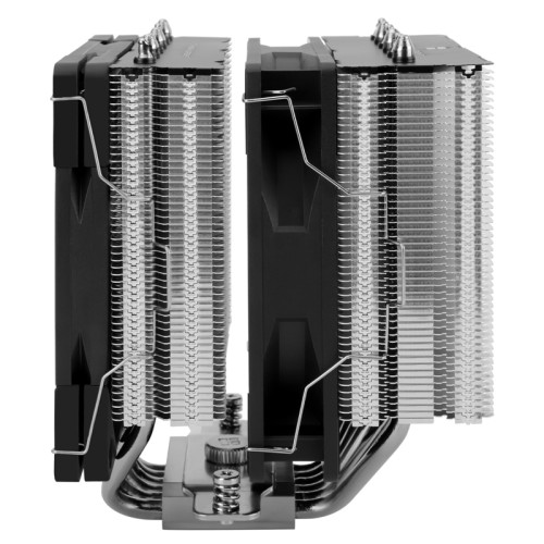 Кулер для процессора/ Thermalright Royal Knight 120 SE (4-pin PWM, 155mm, Ni/Cu, 6x6mm, 2x120mm, 66.17CFM/59CFM, 25.6dBA/26.1dBA, 1500RPM/1800RPM, S: 1200, 1700, 1851, 115X, AM4, AM5, silver, black)