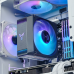 Кулер для процессора/ CPU Cooler JONSBO CR-1000 EVO ARGB (220W, 4-pin PWM, 154mm, Al/Cu, 4x6mm, ARGB, 1x120mm, 59.48CFM, 32.0dBA, 1500RPM, S: 1700/1200/115X, AM4/AM5 Black)