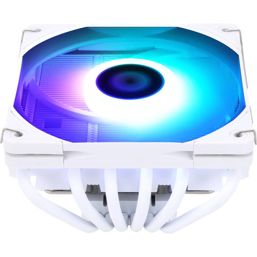 Кулер для процессора/ CPU Cooler Thermalright AXP-120 X67 White Argb (4-pin PWM, 52mm, Ni/Cu, 6x6mm, ARGB, 1x120mm, 59CFM, 26.1dBA, 1800RPM, S: 1851/1700/1200/115X, 2011, 2066, AM5/AM4, white)