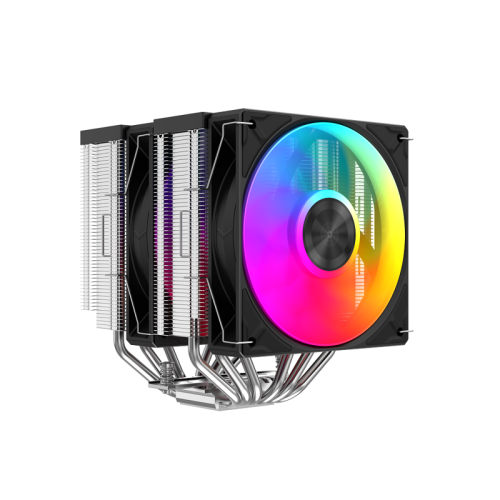 Кулер для процессора/ CPU Cooler SAMA A60L (265W, 4-pin PWM, 156.5mm, 6x6mm, ARGB, 2x120mm, 78CFM, 29dBA, 2200RPM, S: 1851/1700/1200/115X, AM5/AM4, silver)
