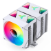 Кулер для процессора/ CPU Cooler JONSBO CR-1400 DV2 (230W, 4-pin PWM, 136mm, Al/Cu, 6x6mm, ARGB, 2x92mm, 38.2CFM, 33.8dBA, 2300RPM, S: 1851/1700/1200/115X/2011, AM4/AM5 White)