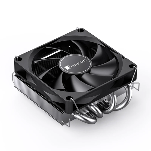 Кулер для процессора/ CPU Cooler JONSBO HP-400S (160W, 4-pin PWM, 36.7mm, Al/Cu, 4x6mm, 1x90mm, 38.18CFM, 34.0dBA, 2800RPM, S: 1700/1200/115X, AM4/AM5 Black)