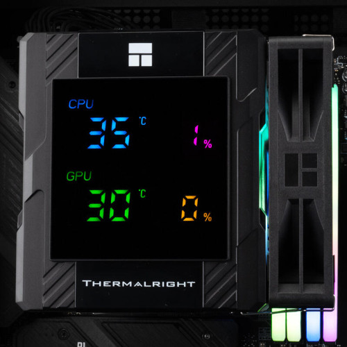 Кулер для процессора/ CPU Cooler Thermalright Peerless Assassin 120 Digital Black ARGB (4-pin PWM, LED temp., 162mm, Ni/Cu, 6x6mm, ARGB, 2x120mm, 88.89CFM, 25.6dBA, 1850RPM, S: 1851, 1700, 1200, 115X, AM5, AM4, black)