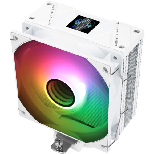 Кулер для процессора/ CPU Cooler Thermalright Assassin Spirit 120 Vision ARGB White (4-pin PWM, LED temp., 154mm, Al/Cu, 4x6mm, ARGB, 1x120mm, 66.17CFM, 25.6dBA, 1500RPM, S: 1851/1700/1200/115X, AM5/AM4, white)