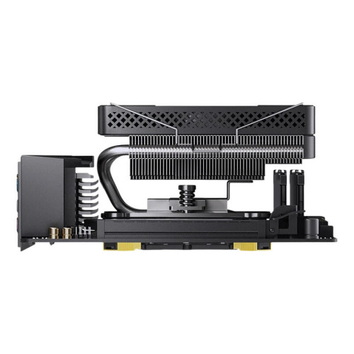 Кулер для процессора/ CPU Cooler JONSBO HP-600 (210W, 4-pin PWM, 66mm, Al/Cu, 6x6mm, 1x120mm, 61.51CFM, 37.2dBA, 1800RPM, S: 1700/1200/115X, AM4/AM5 Black)