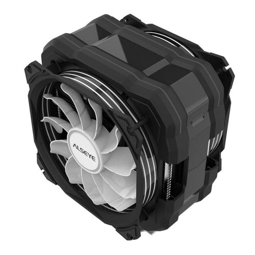 Вентилятор ALSEYE M120D (PLUS) Universal, 200W, Heat pipe 6mm*6, 120mm FAN 700;1900rpm, 73.75CFM, 41.2dBA, 8 LED, LED temperature cover RTL, (874289)