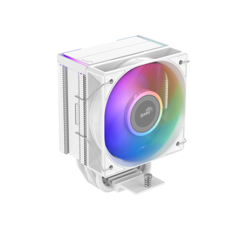 Кулер для процессора/ CPU Cooler SAMA X40L WH (220W, 4-pin PWM, 133.5mm, 4x6mm, ARGB, 1x100mm, 56.6CFM, 31.2dBA, 2600RPM, S: 1851/1700/1200/115X, AM5/AM4, white)