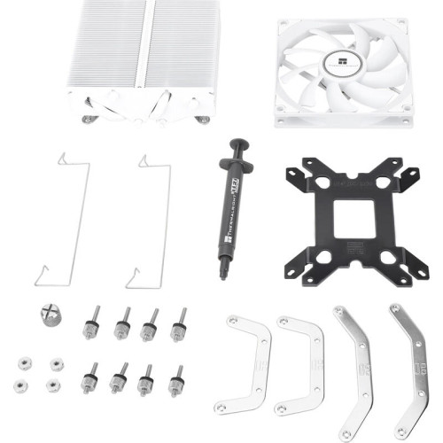 Кулер для процессора/ CPU Cooler Thermalright AXP-90 X53 White (4-pin PWM, 38mm, Ni/Cu, 4x6mm, 1x92mm, 42.58CFM, 22.4dBA, 2700RPM, S: 1851/1700/1200/115X, AM5/AM4, white)