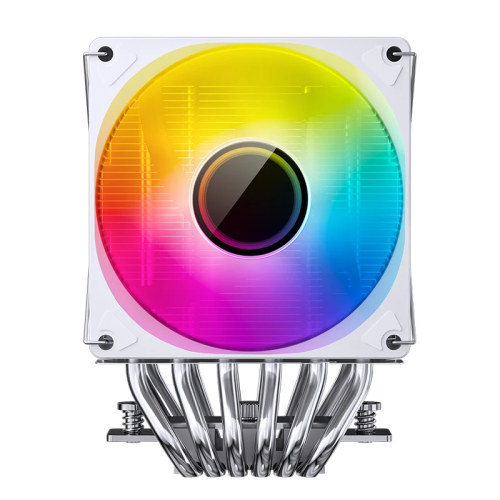 Кулер для процессора/ CPU Cooler JONSBO CR-1400 DV2 (230W, 4-pin PWM, 136mm, Al/Cu, 6x6mm, ARGB, 2x92mm, 38.2CFM, 33.8dBA, 2300RPM, S: 1851/1700/1200/115X/2011, AM4/AM5 White)
