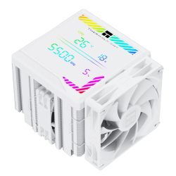 Кулер для процессора/ CPU Cooler Thermalright Peerless Assassin 140 Digital White (4-pin PWM, 165mm, Ni/Cu, 6x6mm, 1x120mm + 1x140mm, 82.CFM, 29.6dBA, 1850RPM, S: 1200, 1700, 1851, 115X, 2011, 2066, AM4, AM5, white)