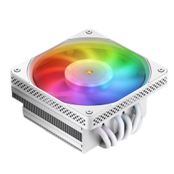 Кулер для процессора/ CPU Cooler JONSBO HX6200D (200W, 4-pin PWM, 63mm, Al/Cu, 6x6mm, ARGB, 1x120mm, 62CFM, 29.7dBA, 1800RPM, S: 1851/1700/1200/115X, AM4/AM5 White)