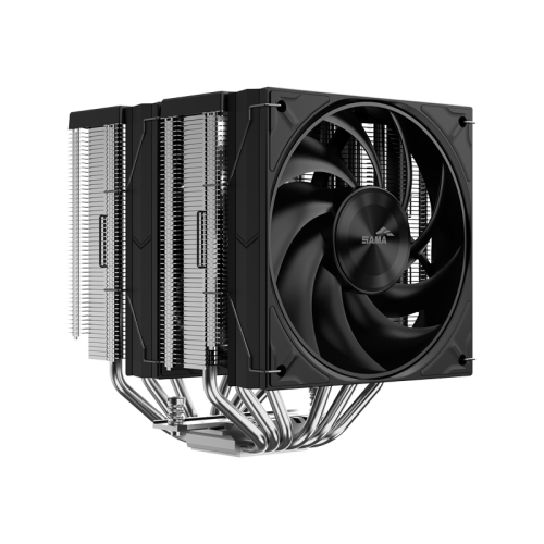 Кулер для процессора/ CPU Cooler SAMA A60E (265W, 4-pin PWM, 156.5mm, 6x6mm, 2x120mm, 78CFM, 29dBA, 2200RPM, S: 1851/1700/1200/115X, AM5/AM4, silver)
