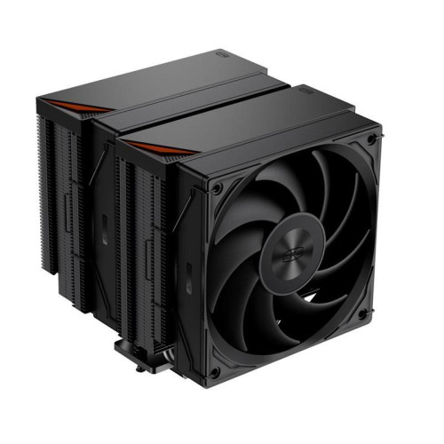 Кулер для процессора/ PCCooler RT620 Digital BK (250W, 4-pin PWM, LED temp., 157mm, , 6x6mm, 2x120mm, 73.32CFM, 34.9dBA, 2200RPM, S: 1851/1700/1200/115X, AM5/AM4, black)