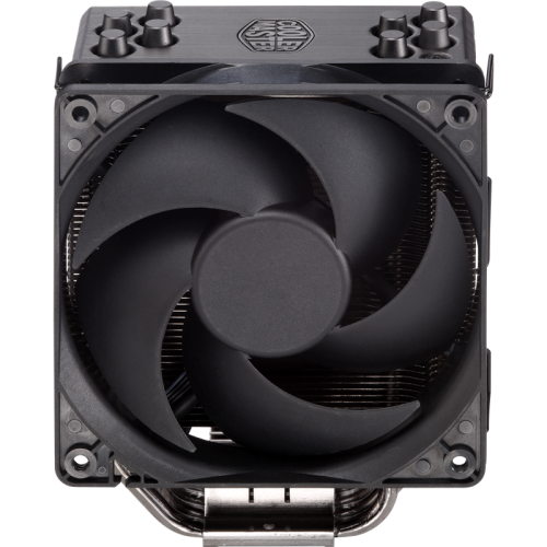 Кулер для процессора/ Cooler Master Hyper 212 Black Edition (150W, 4-pin, 158.8mm, tower, Al/Cu, fans: 1x120mm/42CFM/26dBA/2000rpm, 2066/2011-v3/2011/1366/115x/AM4/AM3+/AM3/AM2+/AM2/FM2+/FM2/FM1)