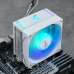 Кулер для процессора/ CPU Cooler JONSBO CR-1000 EVO ARGB (220W, 4-pin PWM, 154mm, Al/Cu, 4x6mm, ARGB, 1x120mm, 59.48CFM, 32.0dBA, 1500RPM, S: 1700/1200/115X, AM4/AM5 White)