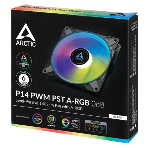 Вентилятор Arctic Cooling ARCTIC P14 PWM PST A-RGB 0dB (Black) - retail (ACFAN00239A) Вентилятор Arctic Cooling ARCTIC P14 PWM PST A-RGB 0dB (Black) - retail (ACFAN00239A)