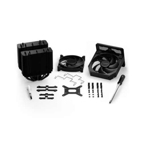 Кулер для процессора/ CPU Cooler be quiet! DARK ROCK PRO 5 (270W, 4-pin PWM, 168mm, Al/Cu, 7x6mm, 1x120mm + 1x135mm, 52.5/68.7CFM, 23.3dBA, 1500/2000RPM, S: 1851/1700/1200/115X, AM5/AM4, black)