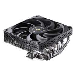 Кулер для процессора/ CPU Cooler JONSBO HP-600 (210W, 4-pin PWM, 66mm, Al/Cu, 6x6mm, 1x120mm, 61.51CFM, 37.2dBA, 1800RPM, S: 1700/1200/115X, AM4/AM5 Black)