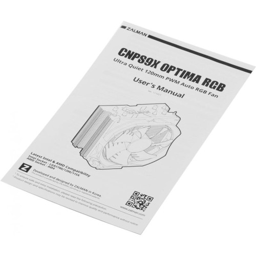 Кулер Zalman CNPS9X Optima RGB RGB Soc-AM5/AM4/1200/1700/1851 черный 4-pin 16-26dB Al+Cu 180W 594gr Ret [CNPS9X OPTIMA RGB]