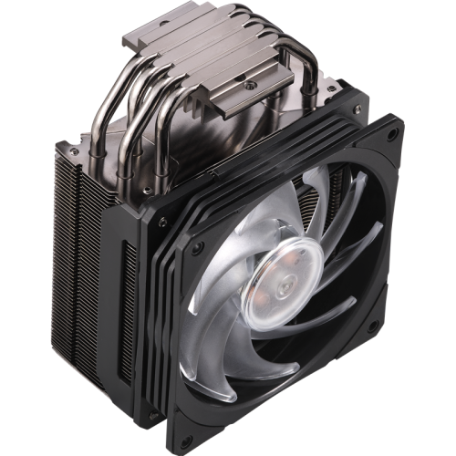 Кулер для процессора/ Cooler Master Hyper 212 RGB Black Edition with 1700 (130W, 4-pin, 158.8mm, tower, Al/Cu, RGB, fans: 1x120mm/59CFM/30dBA/2000rpm, 1700/1200/115X/2066/2011-V3/2011/AM5/AM4/AM3/AM3+/AM2/AM2+/FM2/FM2+/FM1)