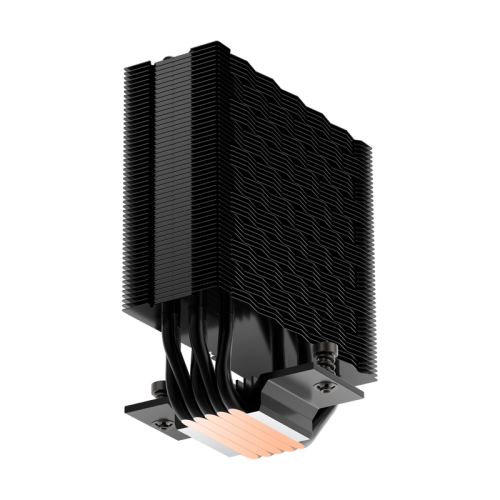 Кулер для процессора/ CPU Cooler PCCooler RT500 BK (240W, 4-pin PWM, LED temp., 152mm, Al/Cu, 5x6mm, 1x120mm, 73.32CFM, 34.9dBA, 2200RPM, S: 1851/1700/1200/115X, AM5/AM4, black)