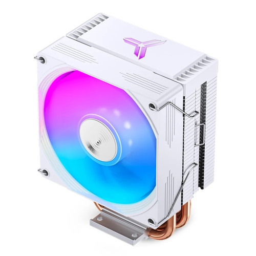 Кулер для процессора/ CPU Cooler JONSBO CR-1300 EVO Color (160W, 4-pin PWM, 128mm, Al/Cu, 4x6mm, ARGB, 1x90mm, 42CFM, 28.2dBA, 2000RPM, S: 1851/1700/1200/115X, AM4/AM5 White)