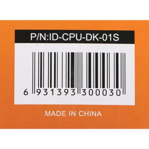 Кулер ID-Cooling DK-01S Soc-AM5/AM4/1200/1700/1851 черный 3-pin 24dB Al 65W 144gr Ret [DK-01S]