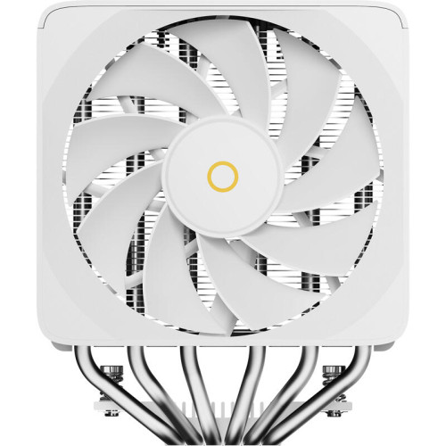 Кулер для процессора/ CPU Cooler Ocypus Delta A62 EX WH Digital (250W, 4-pin PWM, LED temp., 160mm, Al/Cu, 6x6mm, 2x120mm, 70CFM, 31dBA, 1800RPM, S: 1851/1700/1200/115X, AM5/AM4, white)