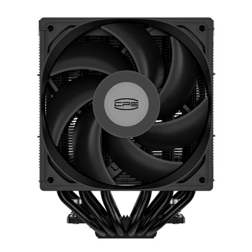 Кулер для процессора/ PCCooler RT620 Digital BK (250W, 4-pin PWM, LED temp., 157mm, , 6x6mm, 2x120mm, 73.32CFM, 34.9dBA, 2200RPM, S: 1851/1700/1200/115X, AM5/AM4, black)