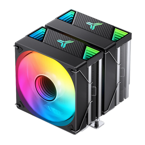 Кулер для процессора/ CPU Cooler JONSBO CR-3000 ARGB (260W, 4-pin PWM, 160mm, Al/Cu, 7x6mm, ARGB, 2x120mm, 59.48CFM, 32.0dBA, 1500RPM, S: 1851/1700/1200/115X/2011, AM4/AM5 Black)