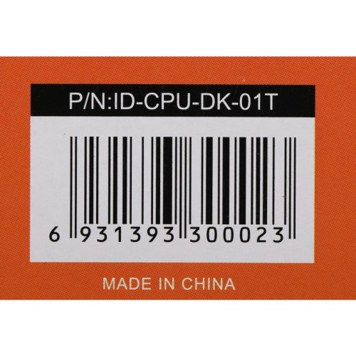 Кулер ID-Cooling DK-01T Soc-AM5/AM4/1200/1700/1851 черный 3-pin 24dB Al 95W 195gr Ret [DK-01T]