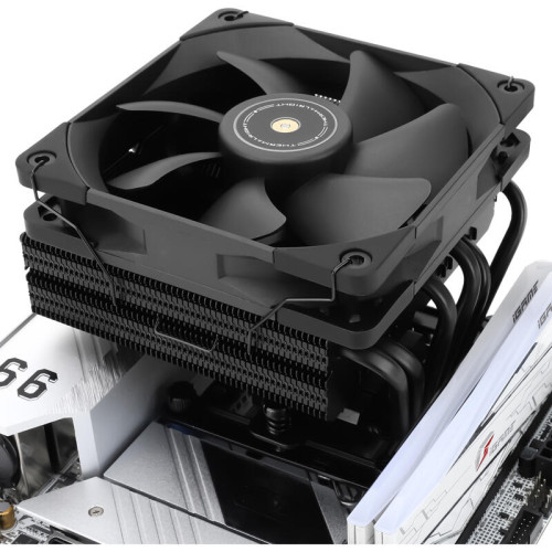 Кулер для процессора/ CPU Cooler Thermalright SI-100 Black (4-pin PWM, 74.8mm, Ni/Cu, 6x6mm, 1x120mm, 72.37CFM, 27.7dBA, 2000RPM, S: 1851/1700/1200/20XX/115X, AM5/AM4, black)