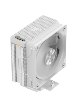 Кулер для процессора/ CPU Cooler Ocypus Iota A40 WH (220W, 4-pin PWM, LED temp., 156.7mm, Al/Cu, 4x6mm, 1x120mm, 77CFM, 29dBA, 2000RPM, S: 1851/1700/1200/115X, AM5/AM4, white)