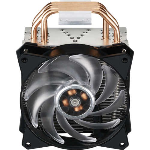 Кулер для процессора/ Cooler Master MasterAir MA410P (150W, 4-pin, 158.5mm, tower, Al/Cu, RGB, fans: 1x120mm/66.7CFM/30dBA/2000rpm, 1200/115X/2066/2011-V3/2011/1366/AM4/AM3/AM3+/AM2/AM2+/FM2/FM2+/FM1, RGB Controller)