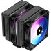 Кулер для процессора/ CPU Cooler Ocypus Delta A62 BK ARGB (260W, 4-pin PWM, 156mm, Al/Cu, 6x6mm, ARGB, 2x120mm, 73CFM, 29dBA, 2000RPM, S: 1851/1700/1200/115X, AM5/AM4, black)