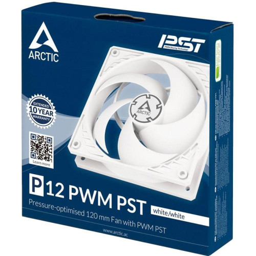Вентилятор корпусной ARCTIC Cooling P12 PWM PST (White/White)- retail (ACFAN00170A) (702263)