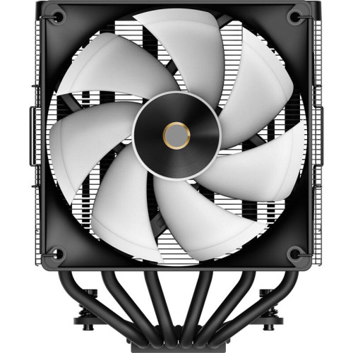 Кулер для процессора/ CPU Cooler Ocypus Delta A62 BK ARGB (260W, 4-pin PWM, 156mm, Al/Cu, 6x6mm, ARGB, 2x120mm, 73CFM, 29dBA, 2000RPM, S: 1851/1700/1200/115X, AM5/AM4, black)