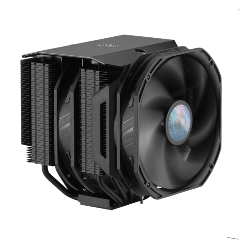 Кулер для процессора/ Cooler Master MasterAir MA624 Stealth (250W, 4-pin, 160mm, tower, Al/Cu/Ni, fans: 2x140mm/67CFM/27dBA/1400rpm, 1700/1200/115X/2066/2011-V3/2011/AM4/AM3/AM3+/AM2/AM2+/FM2/FM2+/FM1, AM5 not support)