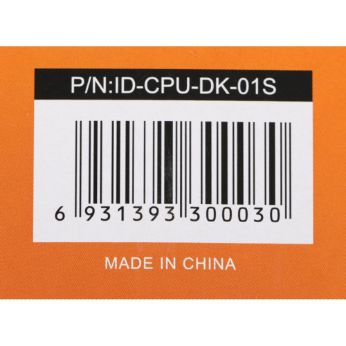 Кулер ID-Cooling DK-01S Soc-AM5/AM4/1200/1700/1851 черный 3-pin 24dB Al 65W 144gr Ret [DK-01S]