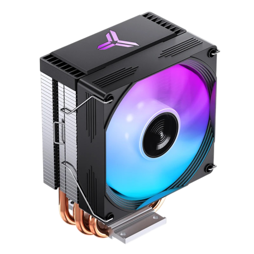 Кулер для процессора/ CPU Cooler JONSBO CR-1300 EVO Color (160W, 4-pin PWM, 128mm, Al/Cu, 4x6mm, ARGB, 1x90mm, 42CFM, 28.2dBA, 2000RPM, S: 1851/1700/1200/115X, AM4/AM5 Black)
