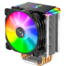 Кулер для процессора/ CPU Cooler JONSBO CR-1400 ARGB (160W, 4-pin PWM, 126mm, Al/Cu, 4x6mm, ARGB, 1x92mm, 36.0CFM, 30.5dBA, 2300RPM, S: 1700/1200/115X, AM4/AM5 Black)