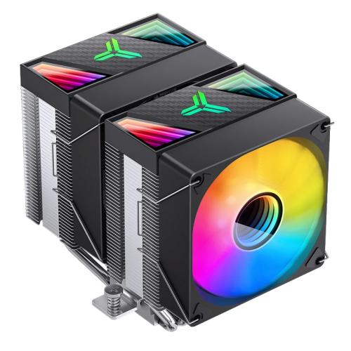 Кулер для процессора/ CPU Cooler JONSBO CR-1400 DV2 (230W, 4-pin PWM, 136mm, Al/Cu, 6x6mm, ARGB, 2x92mm, 38.2CFM, 33.8dBA, 2300RPM, S: 1851/1700/1200/115X/2011, AM4/AM5 Black)