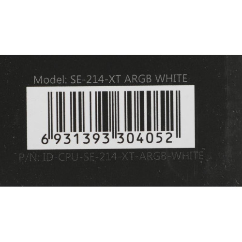 Кулер ID-Cooling SE-214-XT ARGB Soc-AM5/AM4/1200/1700/1851 белый 4-pin 14-31dB Al+Cu 180W 850gr Ret (SE-214-XT ARGB WHITE) [SE-214-XT ARGB WHITE]